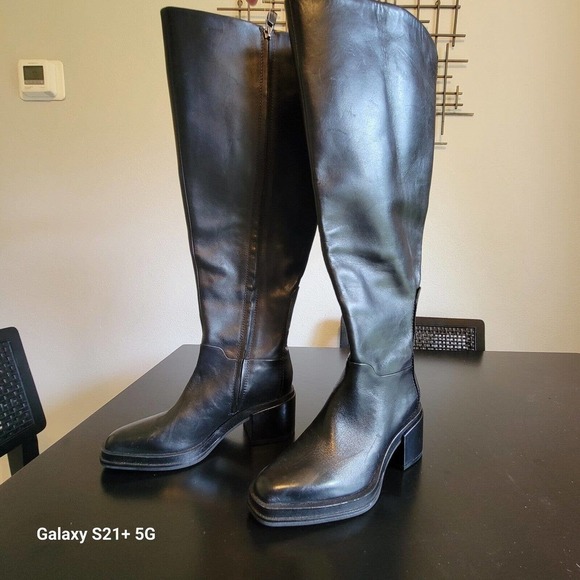 Franco Sarto Black Knee High Boots - Wide Calf - Picture 3 of 16